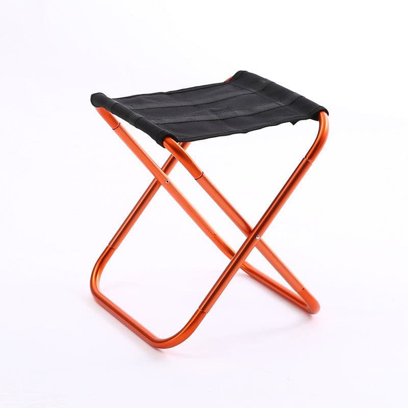 image-Outdoor fishing folding stool chair portable pony stool stainless steel fishing folding backrest chair factory wholesale