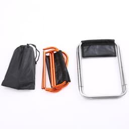 image-Outdoor fishing folding stool chair portable pony stool stainless steel fishing folding backrest chair factory wholesale