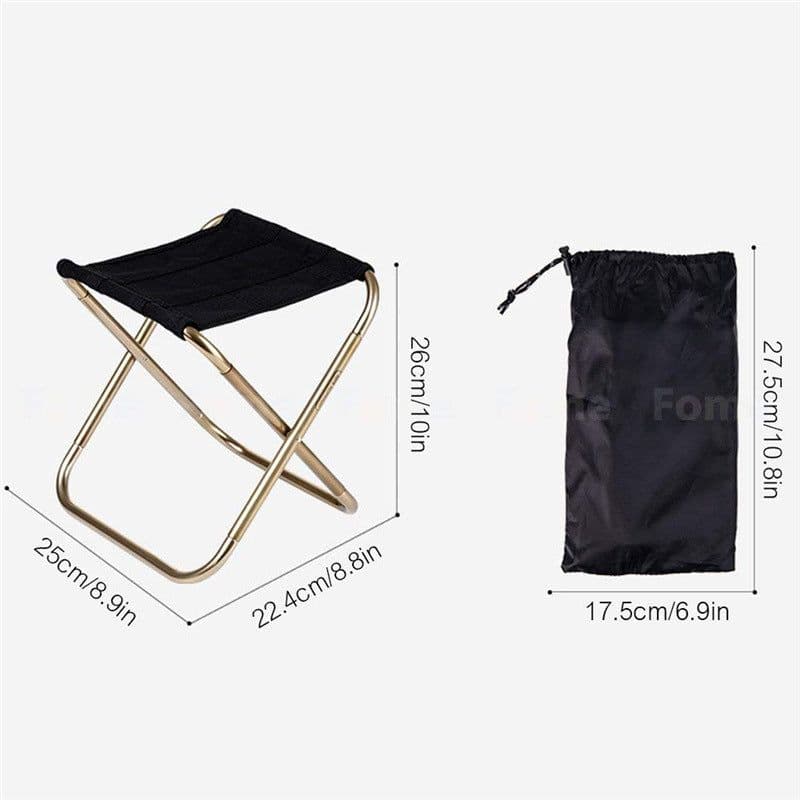 image-Outdoor fishing folding stool chair portable pony stool stainless steel fishing folding backrest chair factory wholesale