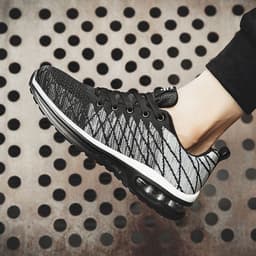 image-Men's shoes summer breathable sports shoes flying woven casual shoes men's large size shoes men's wild Korean fashion trend casual shoes