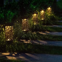 image-Cross-border path light solar lawn light garden light guide garden light outdoor plug-in hollow light