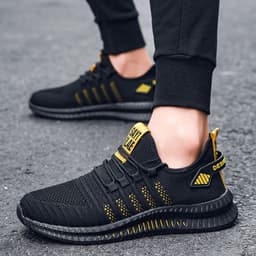 image-6766 shoes men's flying woven sports style single shoes adhesive shoes men's cross-border large size 47 48 men's sports shoes casual shoes