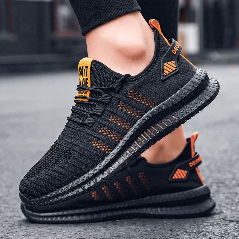 image-6766 shoes men's flying woven sports style single shoes adhesive shoes men's cross-border large size 47 48 men's sports shoes casual shoes