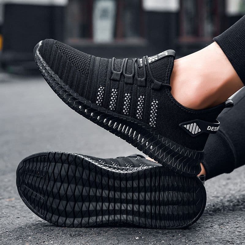 image-6766 shoes men's flying woven sports style single shoes adhesive shoes men's cross-border large size 47 48 men's sports shoes casual shoes
