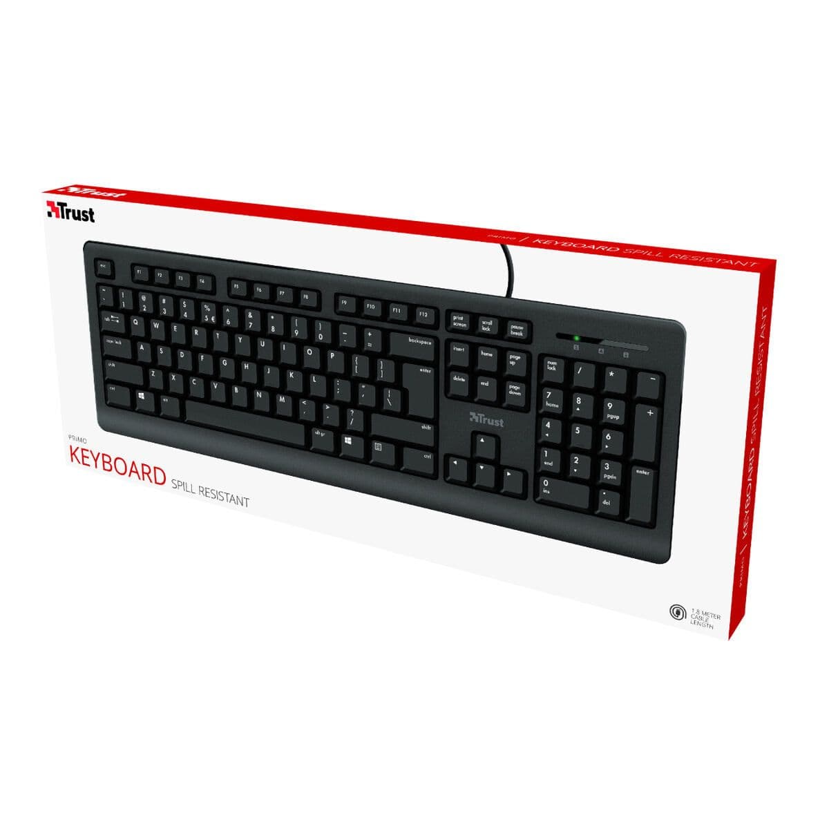 image-Keyboard Trust Primo Qwerty Portuguese Black