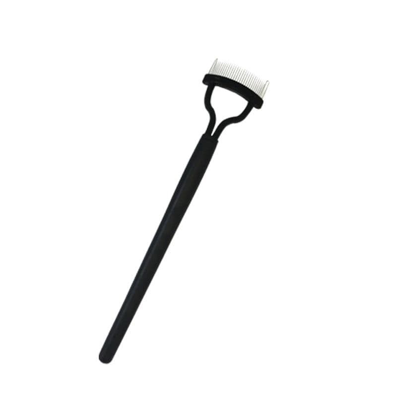 image-Eyebrow Brush with Steel Needles - Portable Eyelash Comb Tool