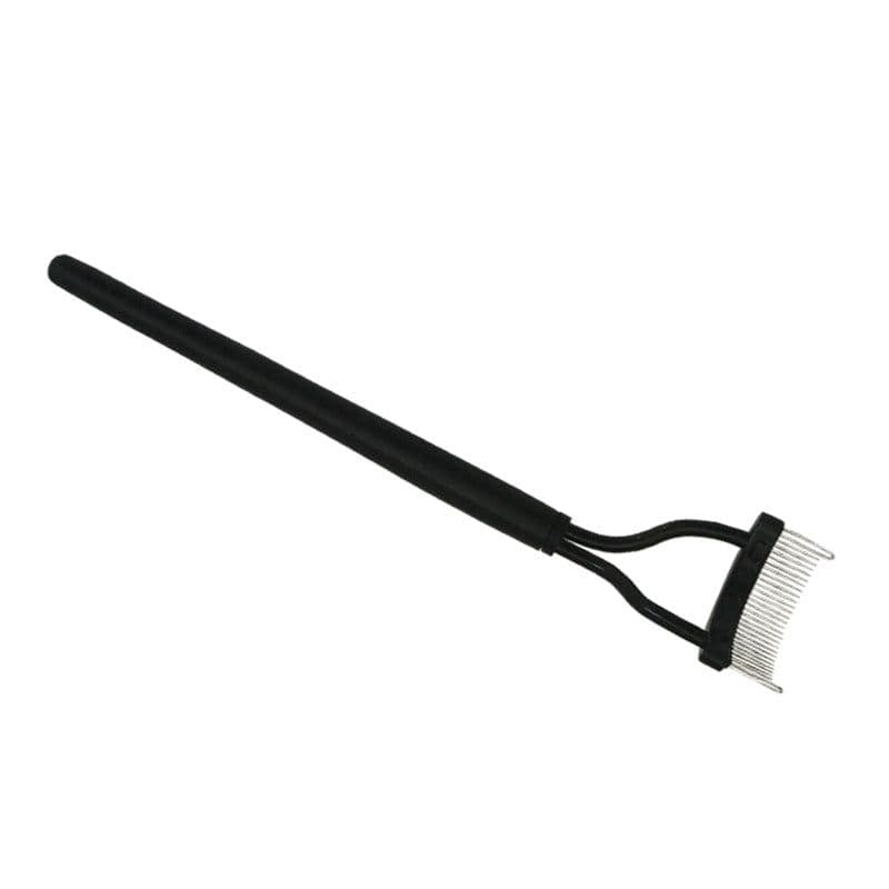 image-Eyebrow Brush with Steel Needles - Portable Eyelash Comb Tool