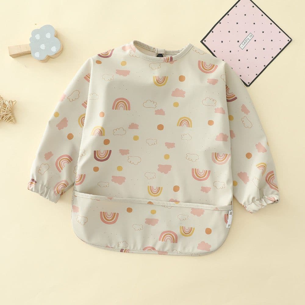 image-Children's waterproof anti-clothing bib baby eating bib super soft waterproof baby meal pocket anti-dirty feeding