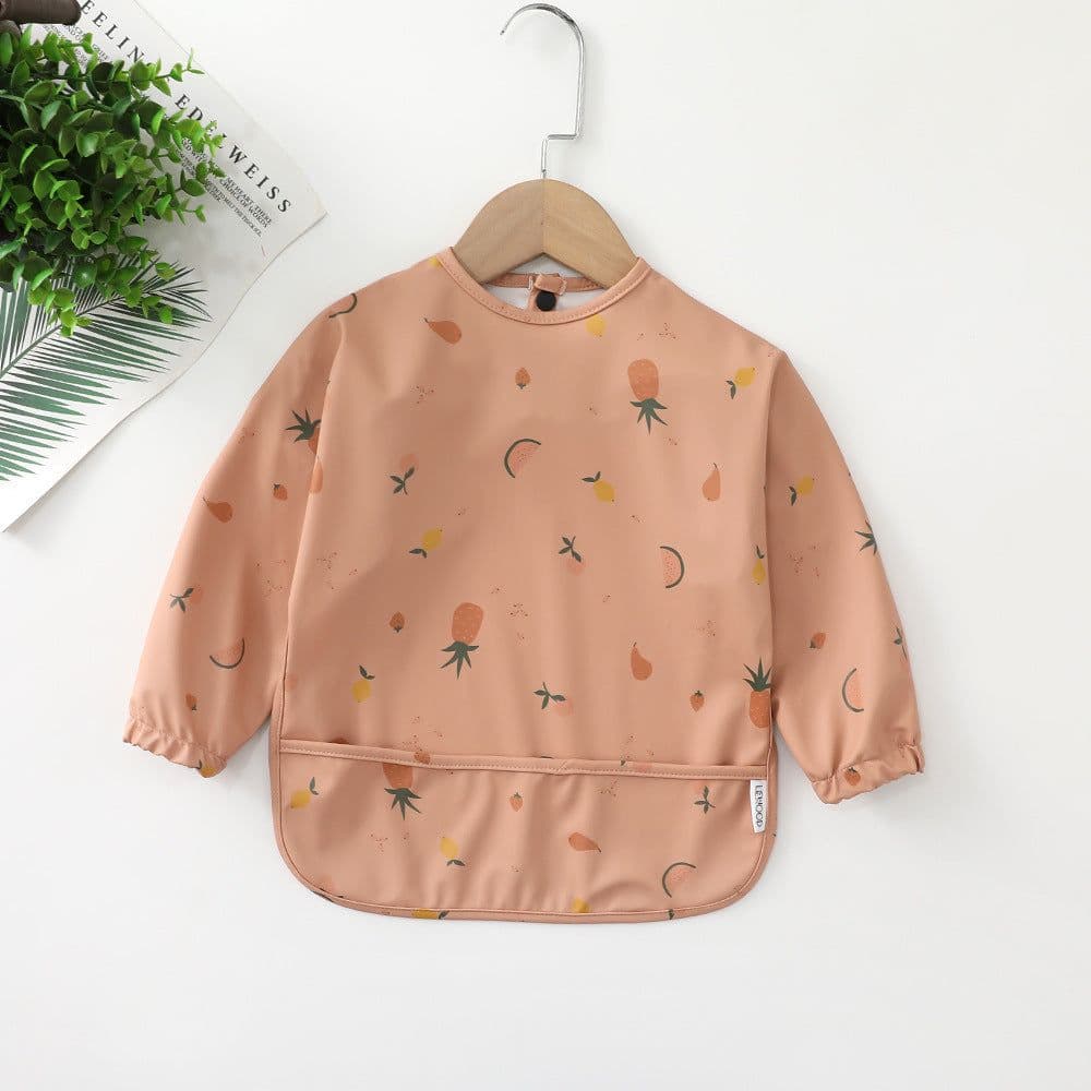 image-Children's waterproof anti-clothing bib baby eating bib super soft waterproof baby meal pocket anti-dirty feeding