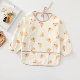 image-Children's waterproof anti-clothing bib baby eating bib super soft waterproof baby meal pocket anti-dirty feeding