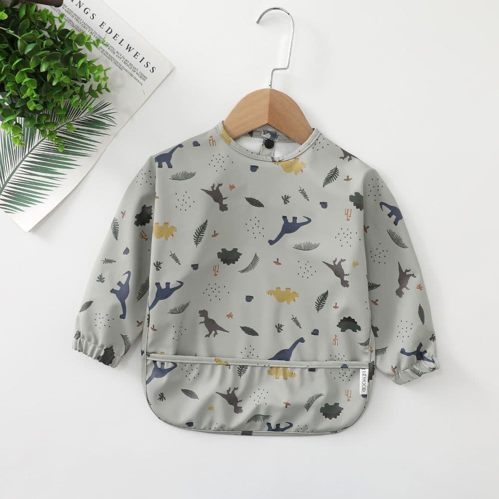 image-Children's waterproof anti-clothing bib baby eating bib super soft waterproof baby meal pocket anti-dirty feeding