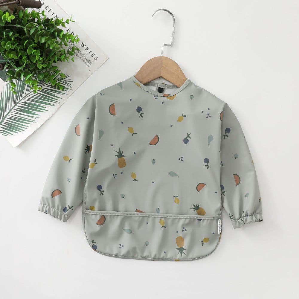 image-Children's waterproof anti-clothing bib baby eating bib super soft waterproof baby meal pocket anti-dirty feeding