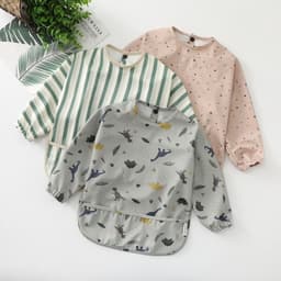 image-Children's waterproof anti-clothing bib baby eating bib super soft waterproof baby meal pocket anti-dirty feeding
