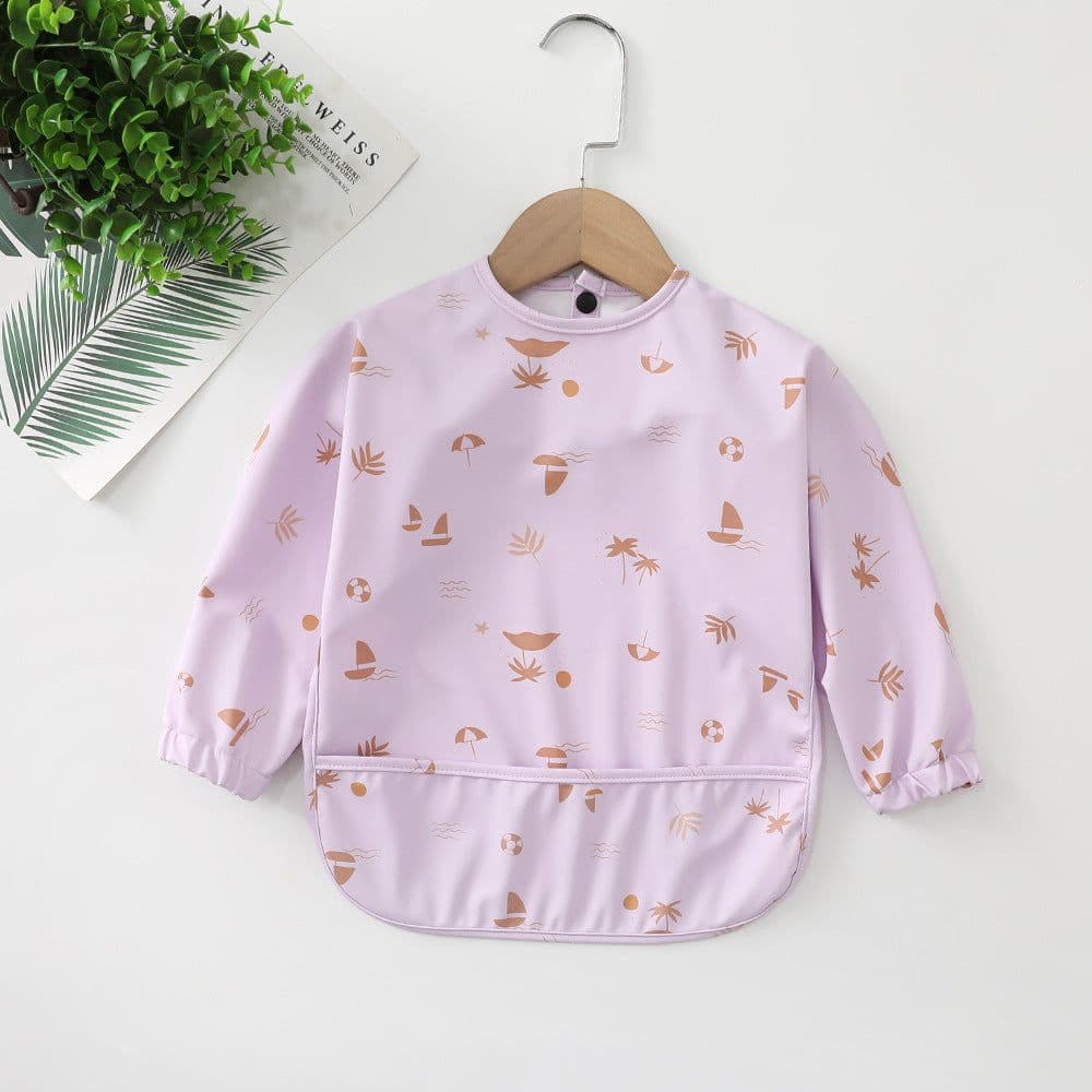 image-Children's waterproof anti-clothing bib baby eating bib super soft waterproof baby meal pocket anti-dirty feeding