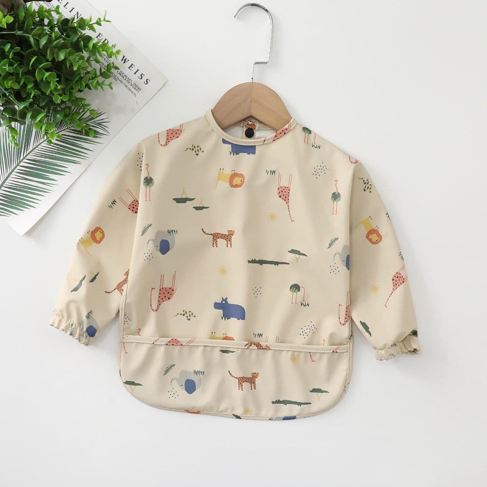 image-Children's waterproof anti-clothing bib baby eating bib super soft waterproof baby meal pocket anti-dirty feeding