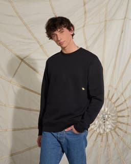 image-Bee Embroidered Sweatshirt Black