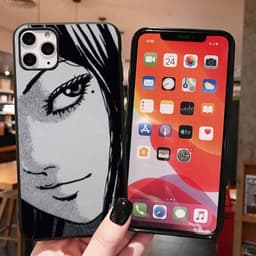 image-Horror comics junji ito Tomie Tees suitable for Samsung S21U mobile phone case black matte soft protection