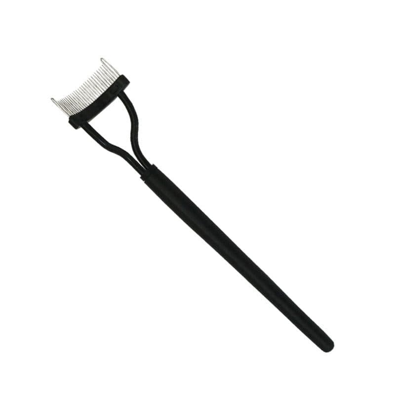 image-Eyebrow Brush with Steel Needles - Portable Eyelash Comb Tool