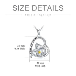 image-Highland Cow Necklace for Women Sterling Silver Mother Daughter Cow Pendant Necklace Mother's Day Gift