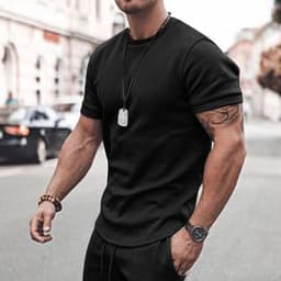 image-2021 new Amazon ebay hot style men's summer short-sleeved shorts suit sports casual suit men's