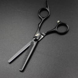 image-6.0 inch high screw black black gold paint hairdressing scissors barber scissors flat scissors bangs scissors thinning scissors