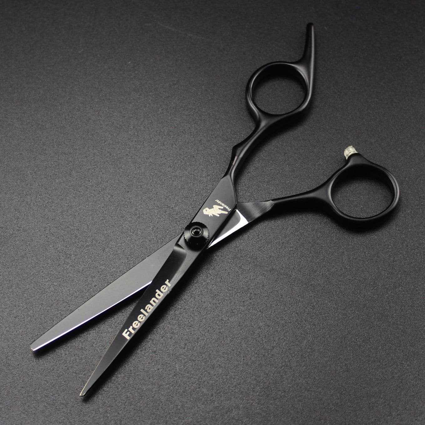 image-6.0 inch high screw black black gold paint hairdressing scissors barber scissors flat scissors bangs scissors thinning scissors