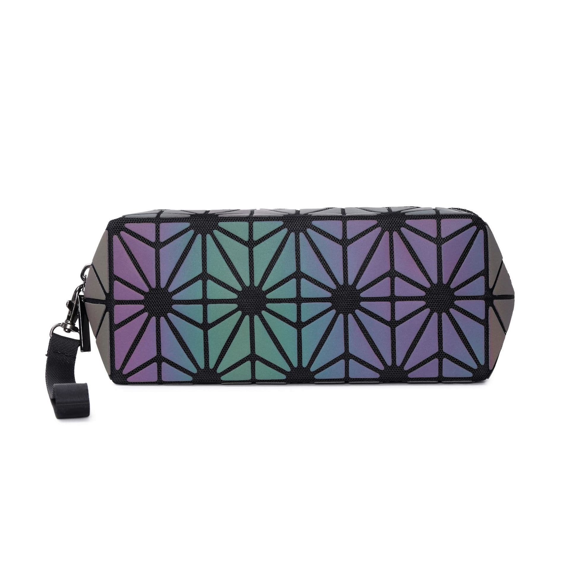 image-New net celebrity pvc cosmetic bag large capacity rhomboid ladies storage bag custom cosmetic bag pencil case portable small