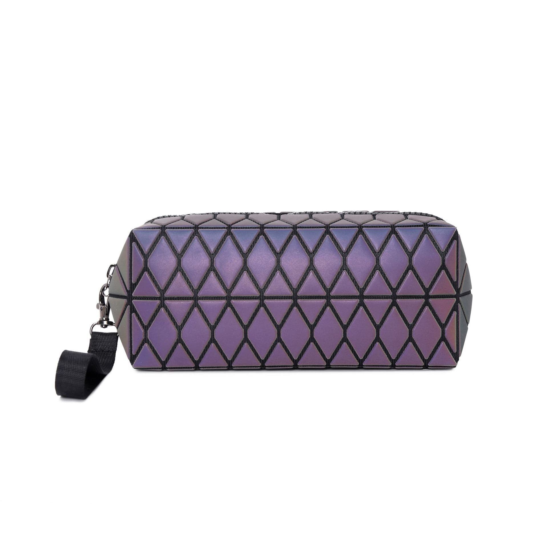 image-New net celebrity pvc cosmetic bag large capacity rhomboid ladies storage bag custom cosmetic bag pencil case portable small