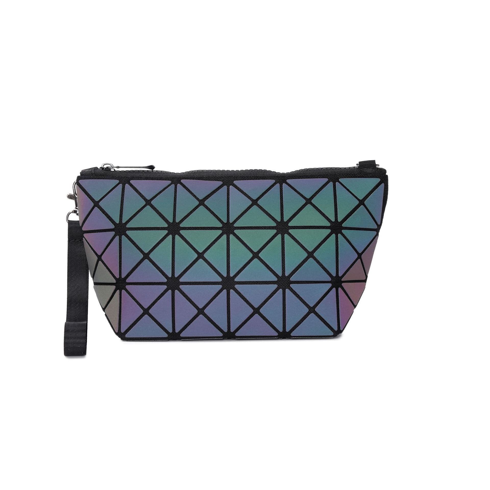 image-New net celebrity pvc cosmetic bag large capacity rhomboid ladies storage bag custom cosmetic bag pencil case portable small