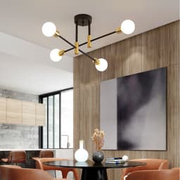 image-Cross-border Nordic Light Luxury Lighting Modern Living Room Ceiling Lamp Personality Iron Art Bedroom Dining Lamps LED Bedroom Lamps