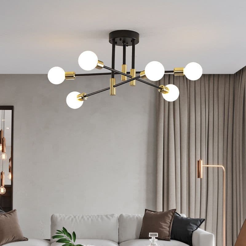 image-Cross-border Nordic Light Luxury Lighting Modern Living Room Ceiling Lamp Personality Iron Art Bedroom Dining Lamps LED Bedroom Lamps