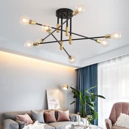 image-Cross-border Nordic Light Luxury Lighting Modern Living Room Ceiling Lamp Personality Iron Art Bedroom Dining Lamps LED Bedroom Lamps