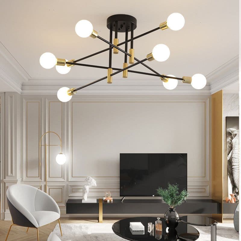 image-Cross-border Nordic Light Luxury Lighting Modern Living Room Ceiling Lamp Personality Iron Art Bedroom Dining Lamps LED Bedroom Lamps