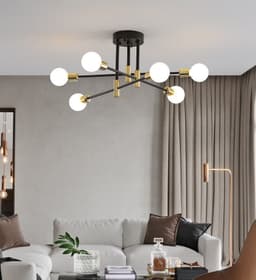 image-Cross-border Nordic Light Luxury Lighting Modern Living Room Ceiling Lamp Personality Iron Art Bedroom Dining Lamps LED Bedroom Lamps