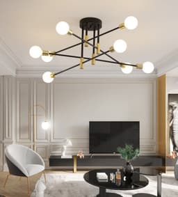 image-Cross-border Nordic Light Luxury Lighting Modern Living Room Ceiling Lamp Personality Iron Art Bedroom Dining Lamps LED Bedroom Lamps
