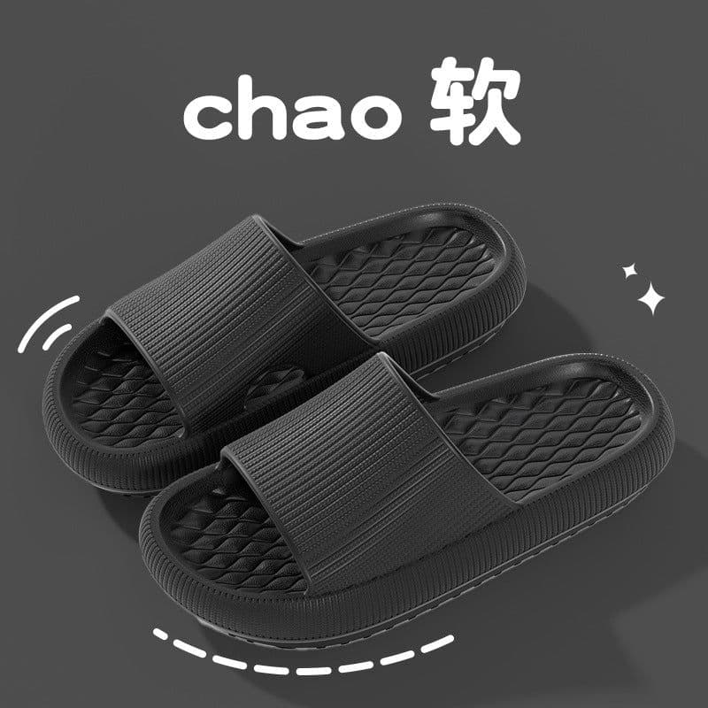 image-Hotel new sandals for women in summer outdoor wear shit-feeling bathroom slippers eva thick-soled home slippers for men in summer