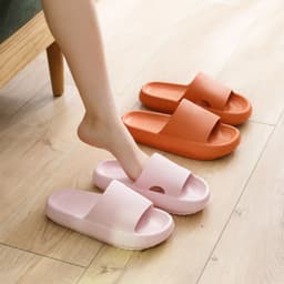 image-Hotel new sandals for women in summer outdoor wear shit-feeling bathroom slippers eva thick-soled home slippers for men in summer