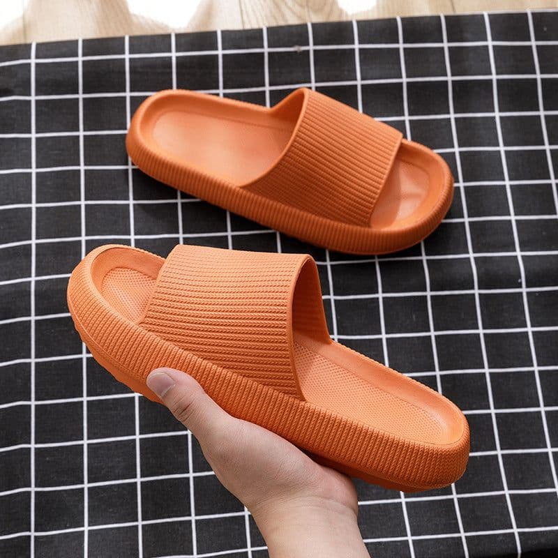 image-Hotel new sandals for women in summer outdoor wear shit-feeling bathroom slippers eva thick-soled home slippers for men in summer