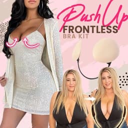 image-Frontless Bra Shaped Chest Sticker Adjustable Thin Silicone Anti-bump Solid Nipple Sticker Beautiful Shaped Chest Sticker