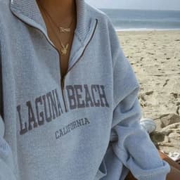 image-BM style student pullover sweater women loose lapel zipper letter embroidery coat autumn and winter college style jacket