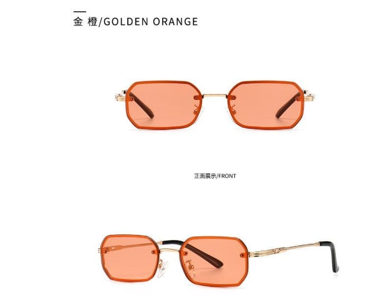 image-Cross-border foreign trade new style modern retro square frame narrow sunglasses INS wind street beat big-name sunglasses 2224