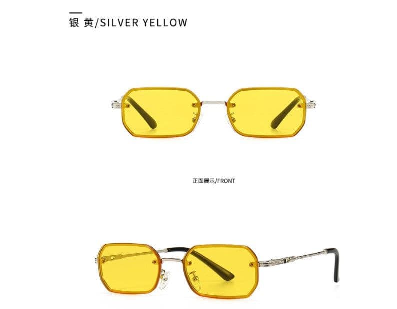 image-Cross-border foreign trade new style modern retro square frame narrow sunglasses INS wind street beat big-name sunglasses 2224