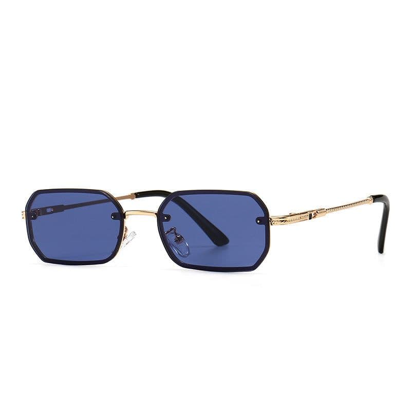 image-Cross-border foreign trade new style modern retro square frame narrow sunglasses INS wind street beat big-name sunglasses 2224