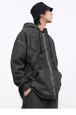 image-2021 European and American new style hoodie sweater women loose street sports zipper cardigan y2k jacket women