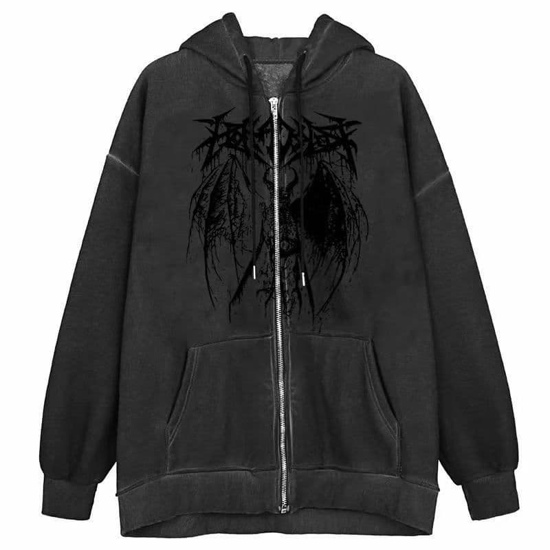 image-2021 European and American new style hoodie sweater women loose street sports zipper cardigan y2k jacket women