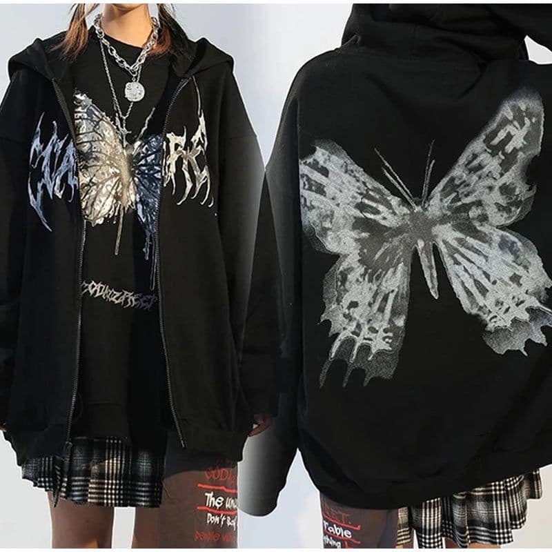 image-2021 European and American new style hoodie sweater women loose street sports zipper cardigan y2k jacket women