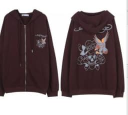 image-2021 European and American new style hoodie sweater women loose street sports zipper cardigan y2k jacket women