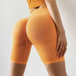 image-Hip-lifting high-waist sports shorts women's elastic tight-fitting peach hip yoga shorts quick-drying outer fitness pants five points