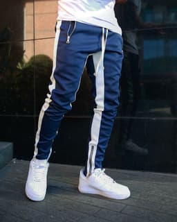 image-European and American high street new product trouser foot mouth zipper summer trousers casual sports pants running pants factory direct sales