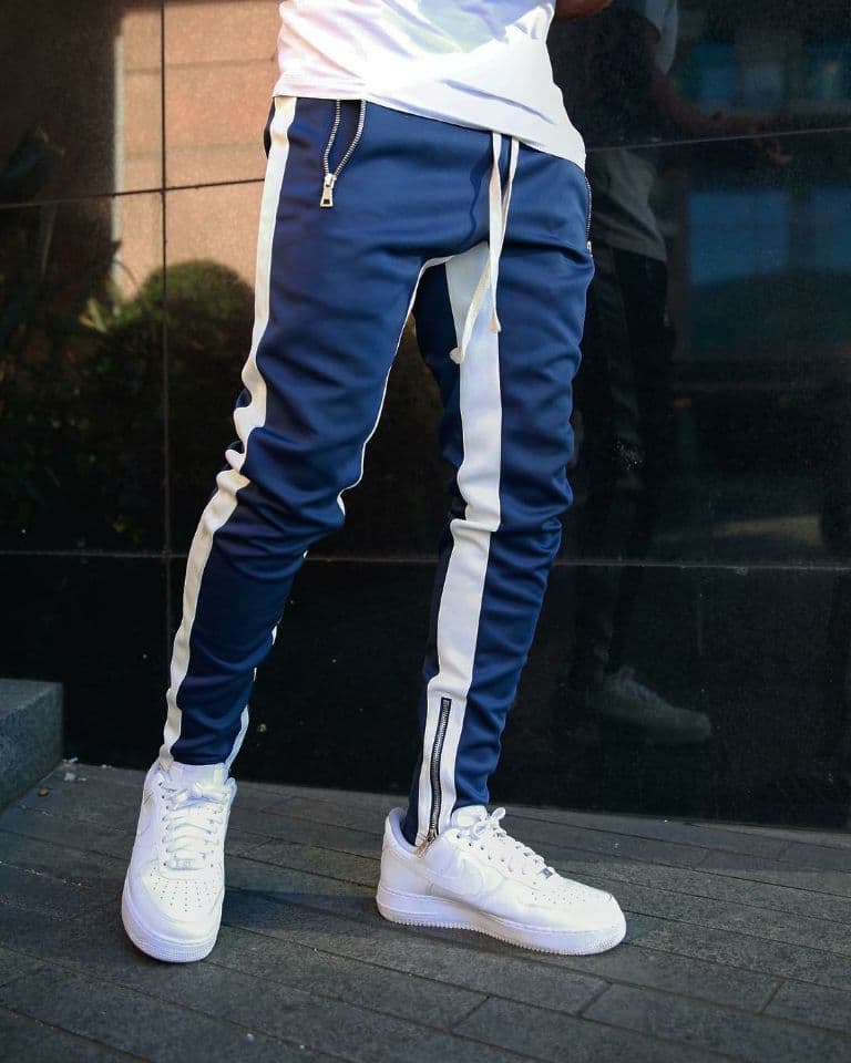 image-European and American high street new product trouser foot mouth zipper summer trousers casual sports pants running pants factory direct sales